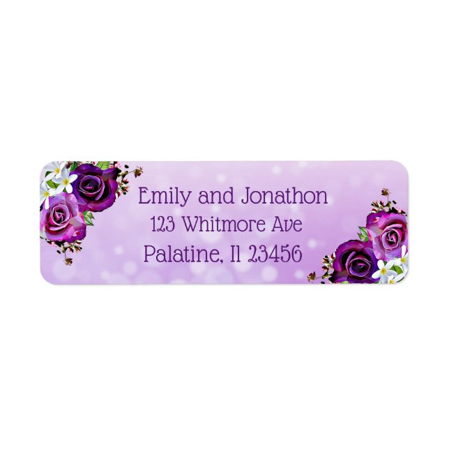 Lila Rose Blumenrückgabeadresse (Vorne)