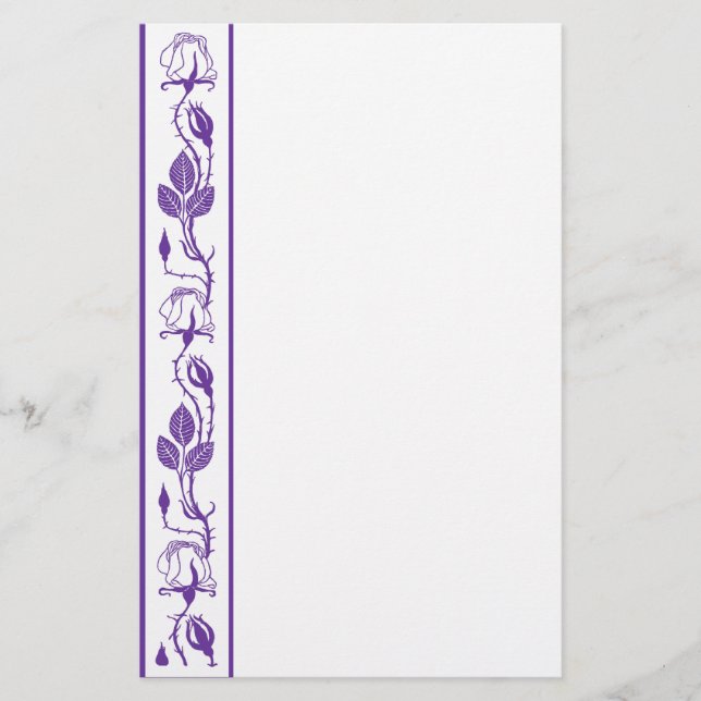 Lila Rose Briefpapier (Vorderseite)