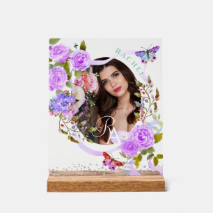 Lila Rose Chic Monogram Foto Acrylschild