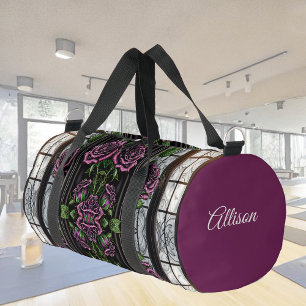 Lila Rose durch das Fenster - gotischer Stil Duffle Bag
