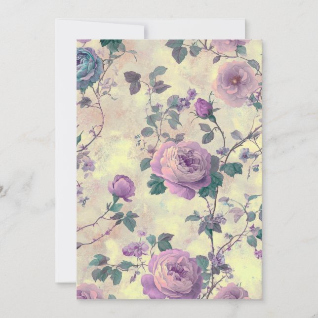 Lila Rose Einladung (Vorderseite)