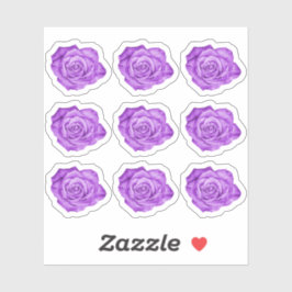 Lila Rose Elegantes Blumenplaner-Scrapbook Aufkleber