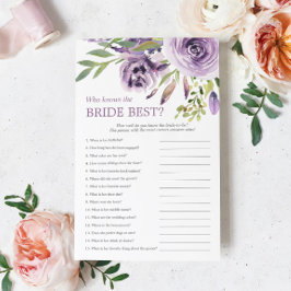 Lila Rose Floral, die das beste Spiel der Braut ke