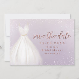 Lila Rose Gold Elegantes Kleid Save the Date