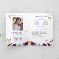 Lila Rose Gold Tiara Butterfly Quinceanera