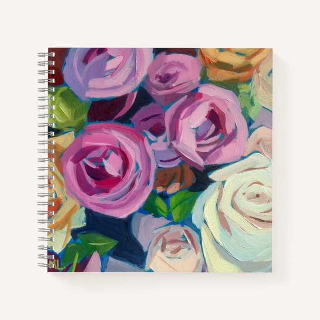 Lila Rose Journal oder Sketchbook Notizbuch (Vorderseite)