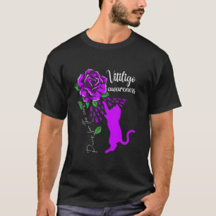 Lila Rose Katzenpaws für die Heilung Vitiligo Awar T-Shirt