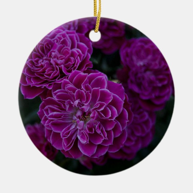 Lila Rose Keramik Ornament (Vorne)