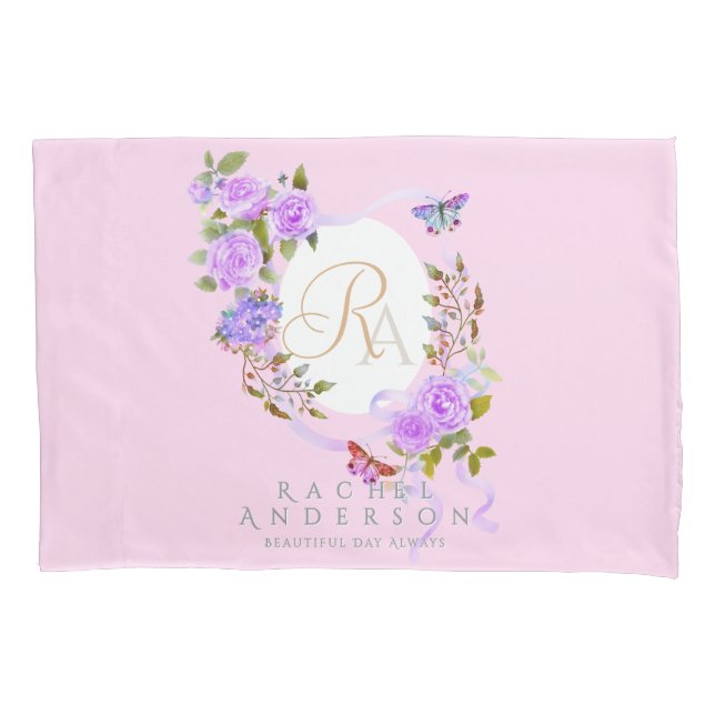 Lila Rose Kissenbezug (Vorderseite)