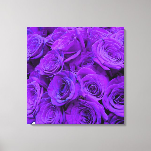 Lila Rose, lebhafte lila Blumen Leinwanddruck (Vorderseite)