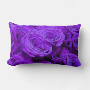 Lila Rose, lebhafte lila Blumen Lendenkissen