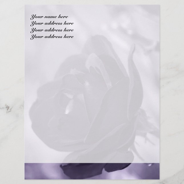Lila Rose Letterhead-Design Briefbogen (Vorderseite)
