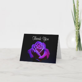 Lila Rose mit Wassertropfen Danke