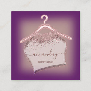 Lila Rose Mode Boutique Tuch Hanger Glam Quadratische Visitenkarte