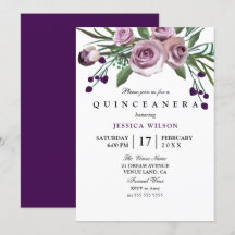 Lila Rose Quinceanera Einladung