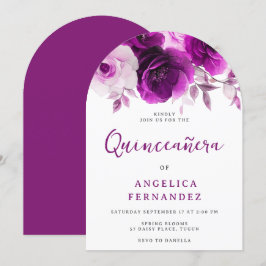 Lila Rose Quinceanera Party Arch Einladung