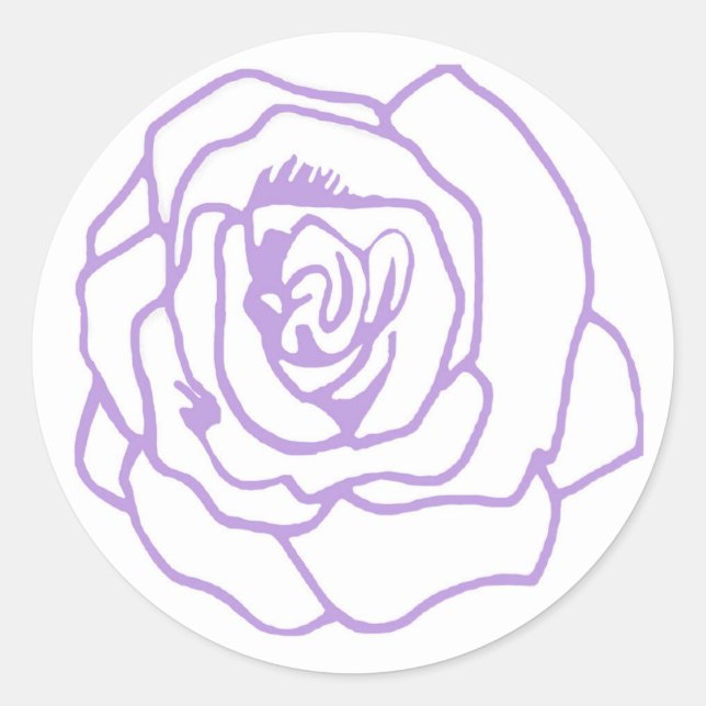 Lila Rose Runder Aufkleber (Vorderseite)
