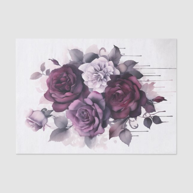Lila Rose Seidenpapier (Vorderseite)