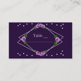 Lila Rose Silver Geometric Sweet 16 Platzkarte
