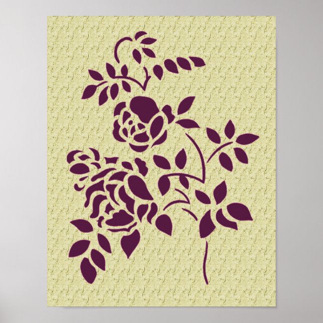 Lila Rose Stift Kunst, Dichtung und Musik Poster (Vorne)