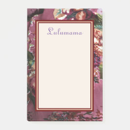 Lila ROSE TONT WULSTIGES SCHNITT-SAMT-Bild Post-it Klebezettel