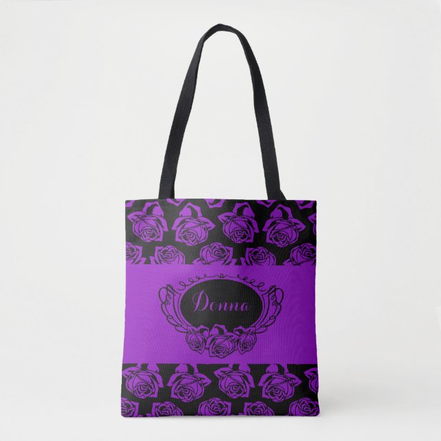 Lila Rose und Schwarz Tasche (Vorderseite)