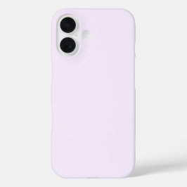 Lila Rose Weich weißes, helles Pastell Solid Color iPhone 16 Hülle
