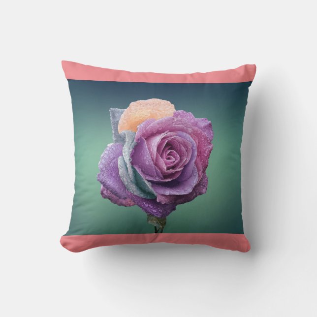 Lila Rose wirft Kissen. Kissen (Vorderseite)
