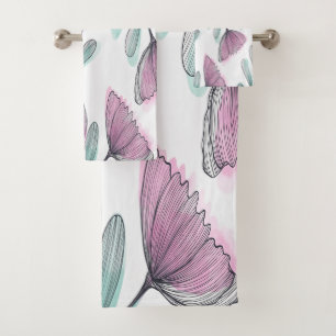 Lila Rosen Badhandtuch Set