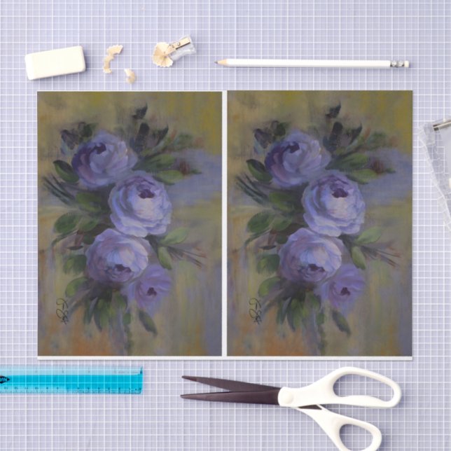 Lila Rosen DBL Seidenpapier (Handwerk)