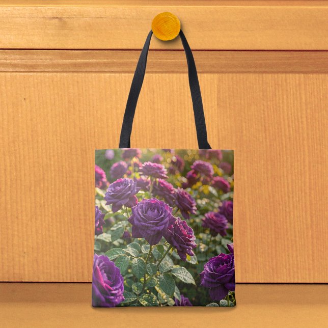Lila-Rosen-Tasche Tasche (Tote bag with purple roses)
