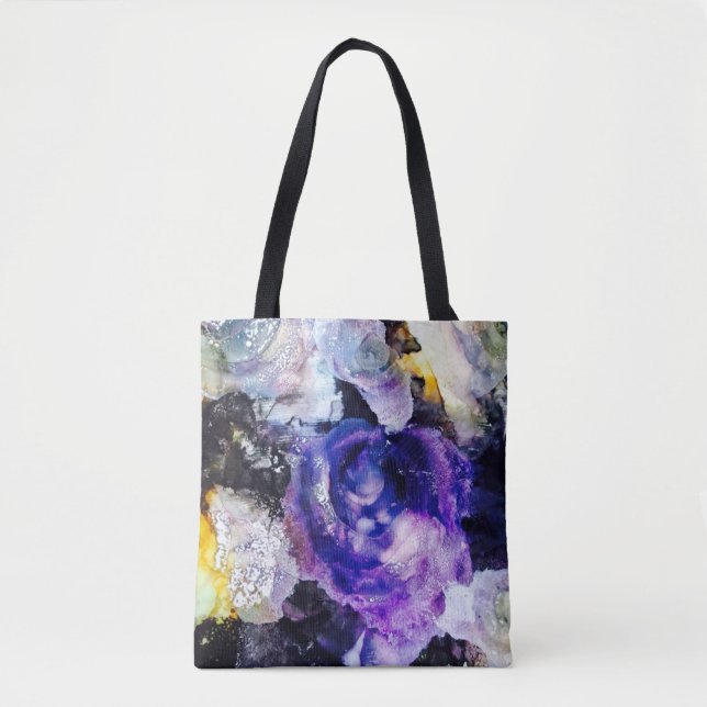 Lila Rosen-Tasche Tasche (Vorderseite)