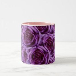 Lila Rosen-Tasse Zweifarbige Tasse