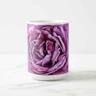 Lila Rosenblumen-Kunst-Tasse Kaffeetasse