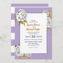 Lila Rosenblütenhochzeit