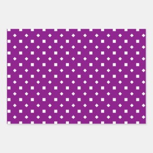 Lila Rot Grün Geometrisches Formenmuster Geschenkpapier Set