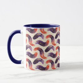 lila, rot, orange und gold. tasse