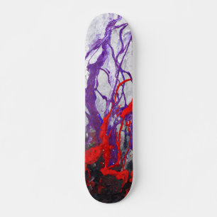 Lila-Rote Marmorader-Abstrakte Skateboard
