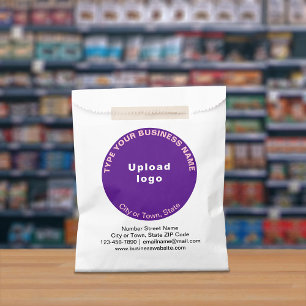 Lila Round-Business-Marke auf Papierverpackung Geschenktütchen