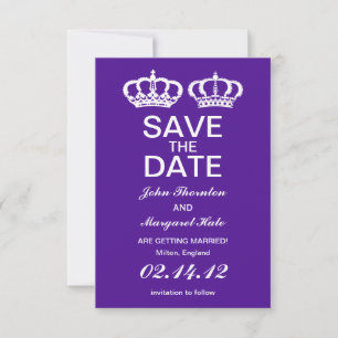 Lila Royal Couple Save the Date