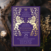 Lila Royal Lion Mittelalterliche Hochzeit