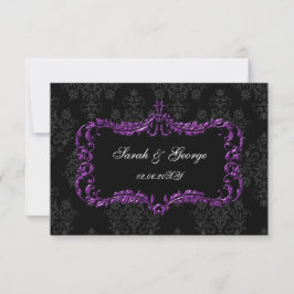 lila Rsvp-Grafikkarten in der Regel 3,5 x 5 RSVP Karte