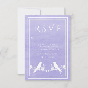 Lila RSVP-Karte für Blumenzwiebeln RSVP Karte