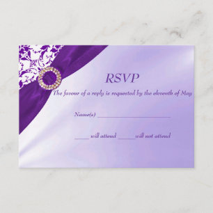Lila RSVP-Karten RSVP Karte