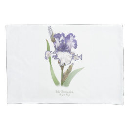 Lila Ruffled Iris Kissenbezug