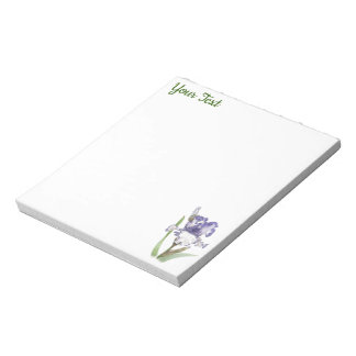 Lila Ruffled Iris Notizblock