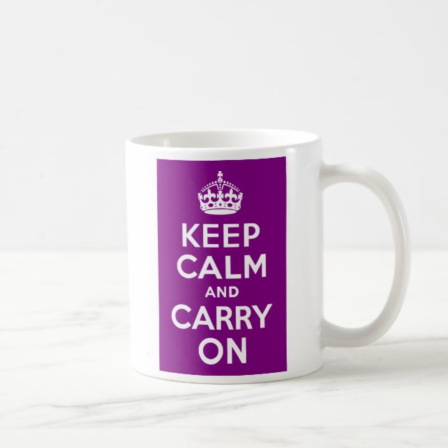 Lila ruhig bleiben und weiterfahren kaffeetasse (Rechts)