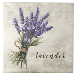 Lila Rustikale Blumeneffekt Fliesen