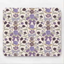 Lila rustikale Bögen und Blüten Mousepad