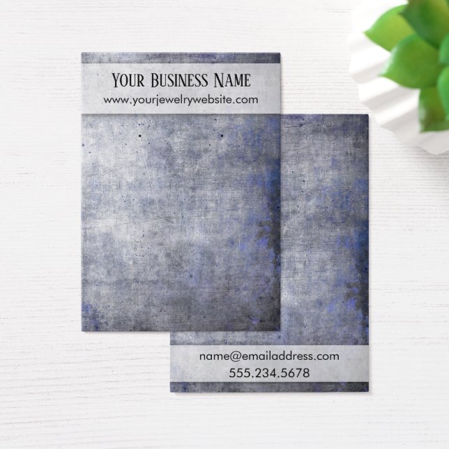 Lila Rustikale Grunge Ohrring-Display-Karten (Schreibtisch)